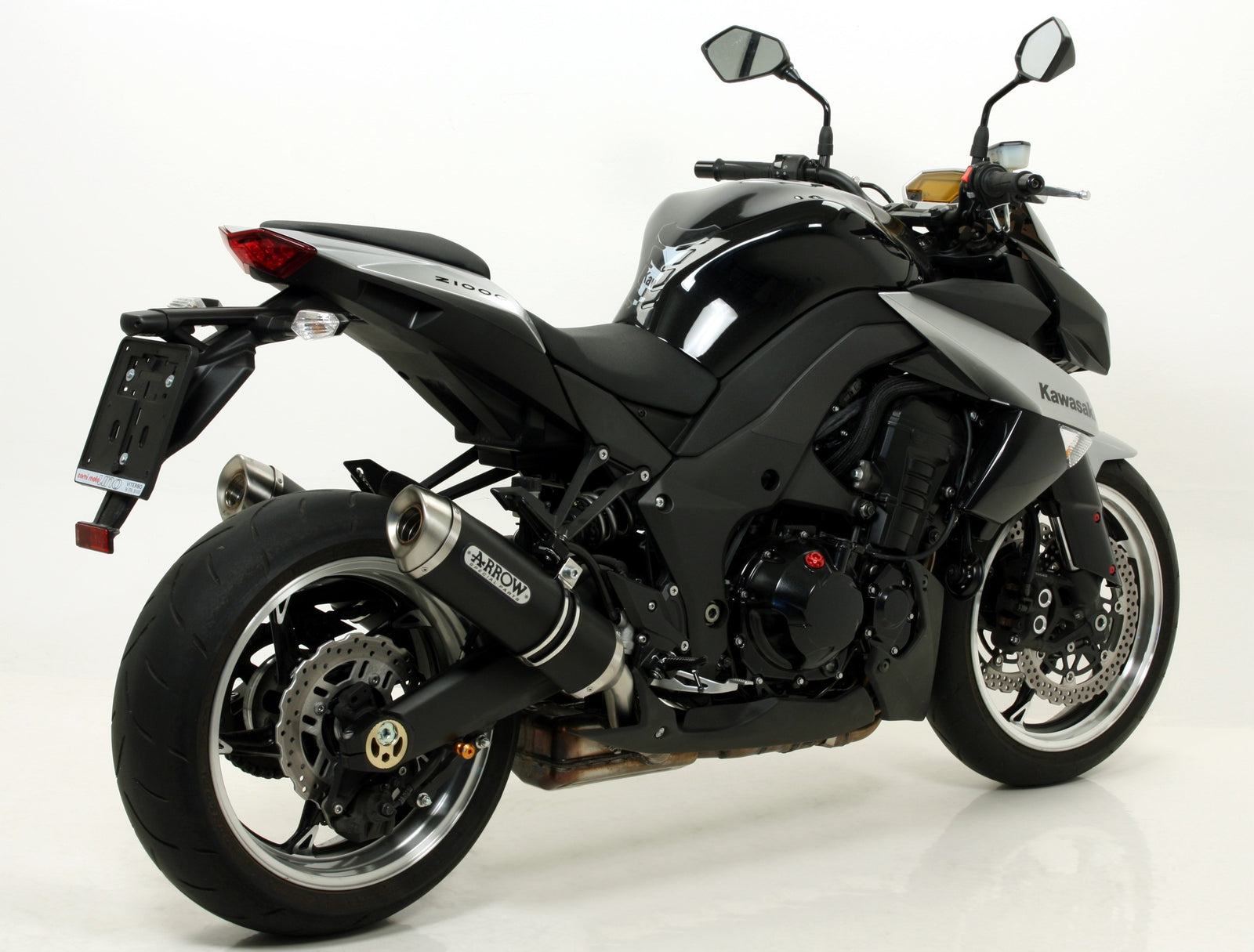 Arrow 71755AON Thunder Approved Aluminium Dark Slip Ons (Right And Left)