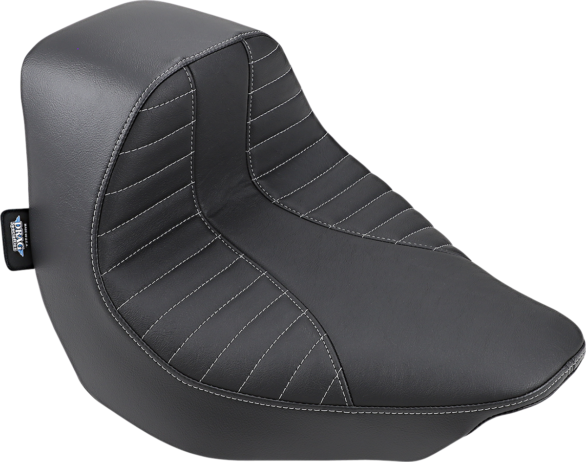 Drag Specialties Seats EZ-Solo Seat - Scorpion Stitch - Silver Thread - Vinyl - FLFB/S '18-'22