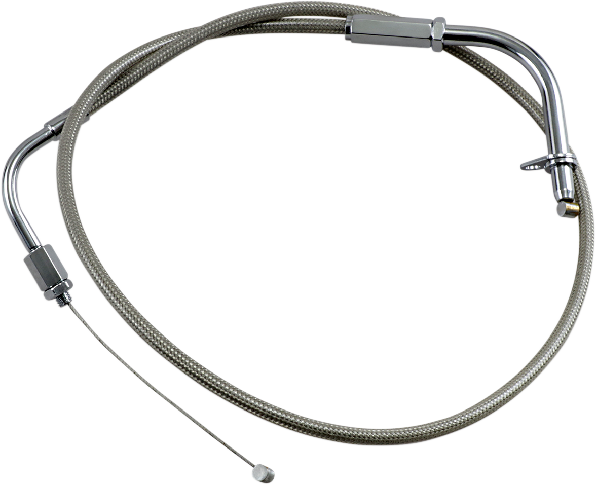 Motion Pro Armor Coat Stainless Steel Throttle/Idle Cable For Cruisers - Pull - 650 V-Star Custom