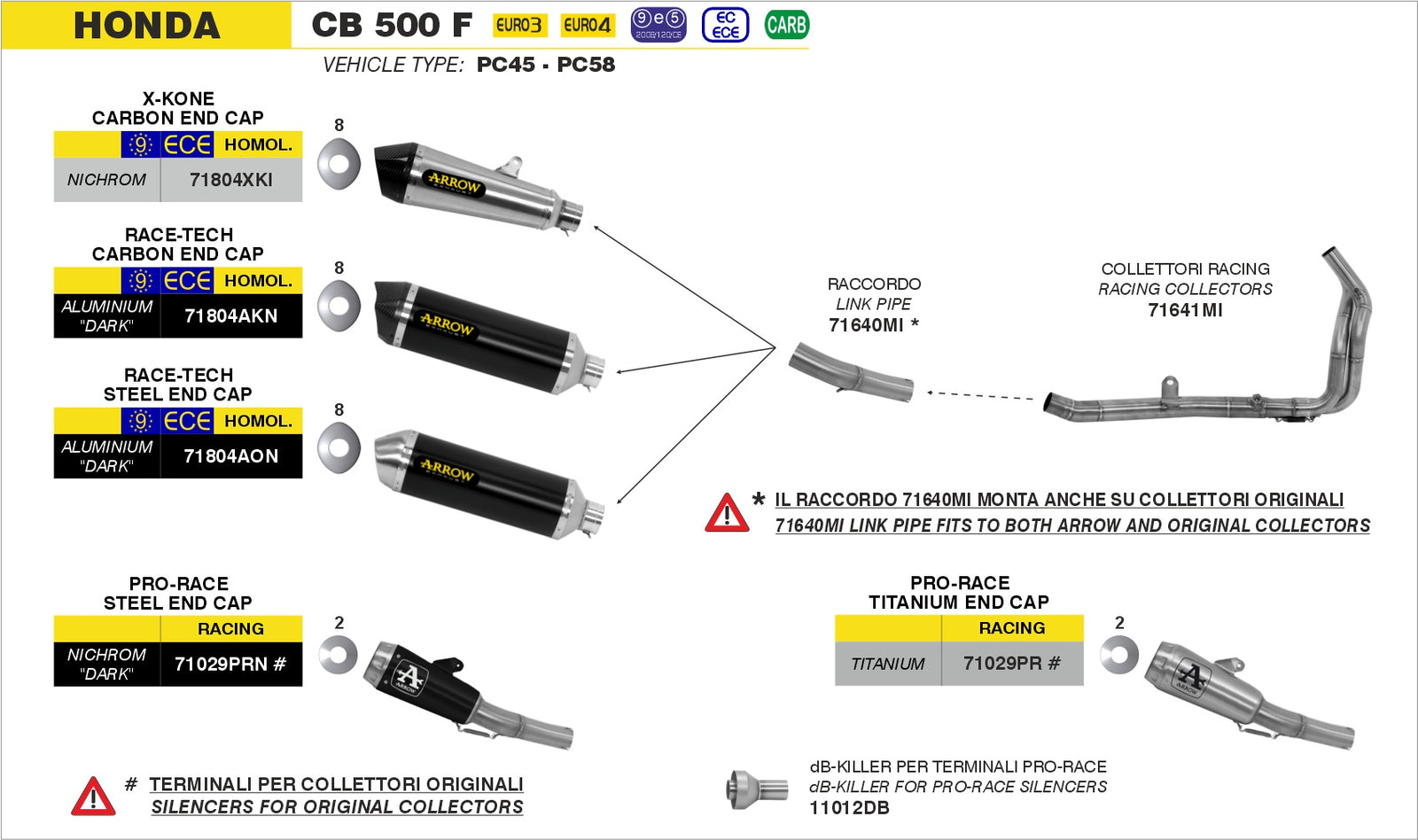 Arrow 71641MI Racing Headers