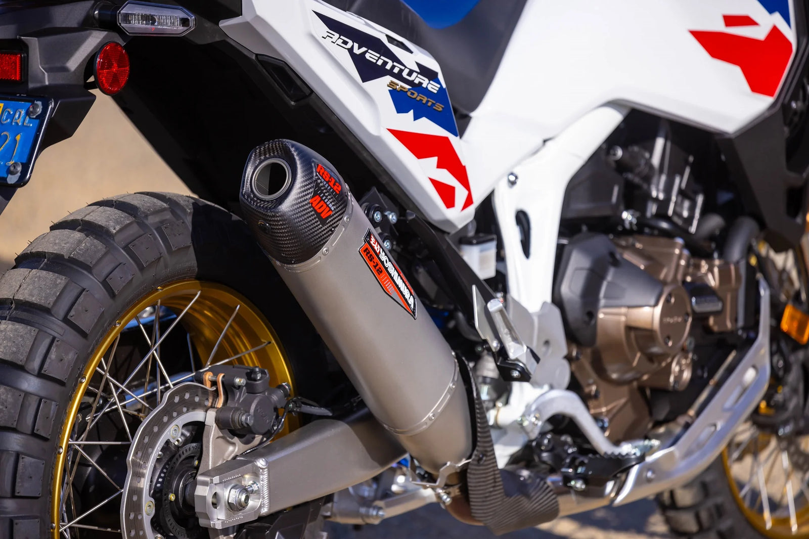 Yoshimura Africa Twin 20-26 RS-12 Stainless Slip-On Exhaust, W/ Stainless Muffler