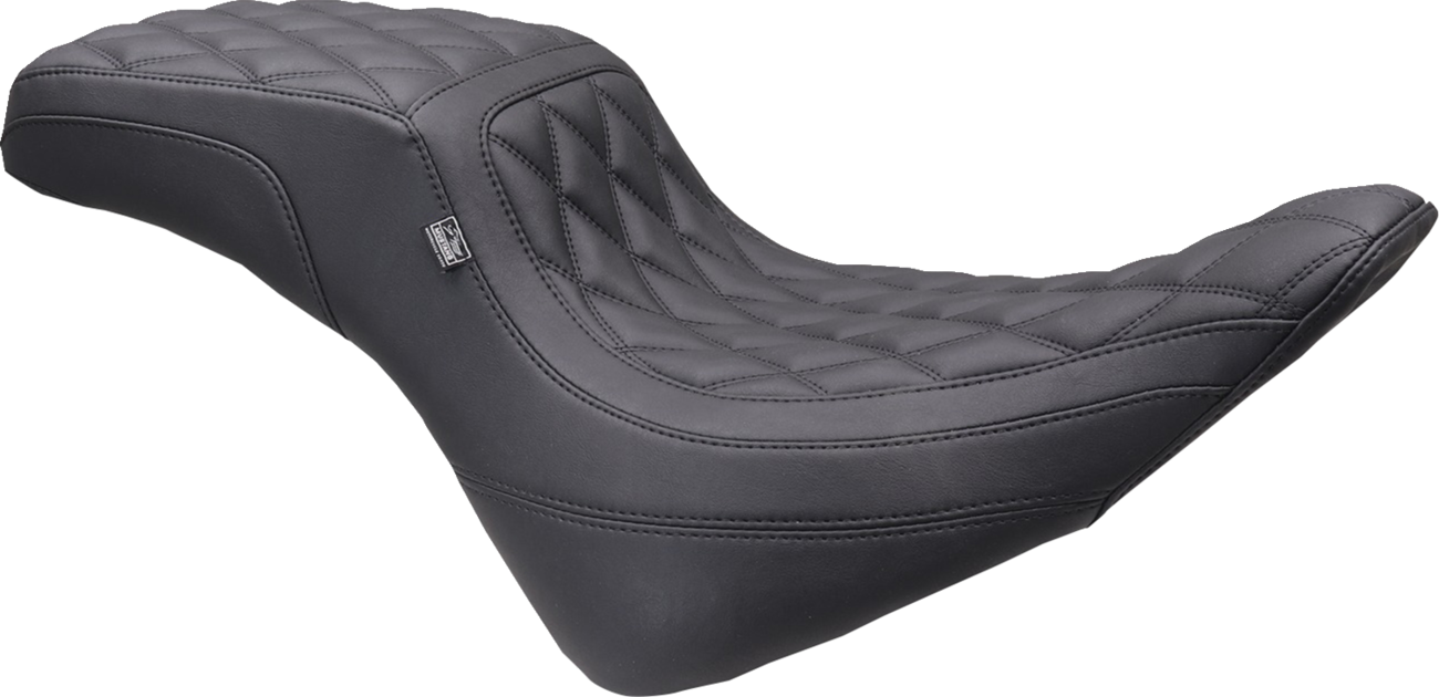 Mustang One-Piece/2-Up Squareback Seat - Double Diamond - Black Stitch - FXBR '23-'25