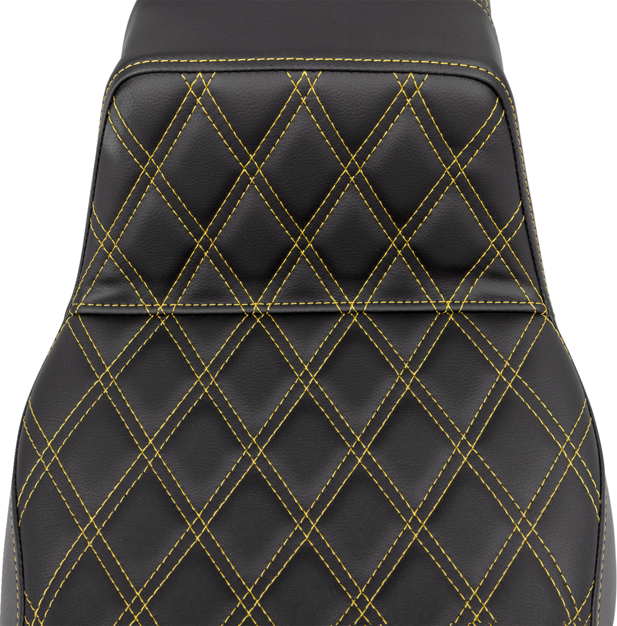 Saddlemen Step-Up Seat - Lattice Stitch - Gold Stitch - Extended Reach - FLH/FLT '08-'23