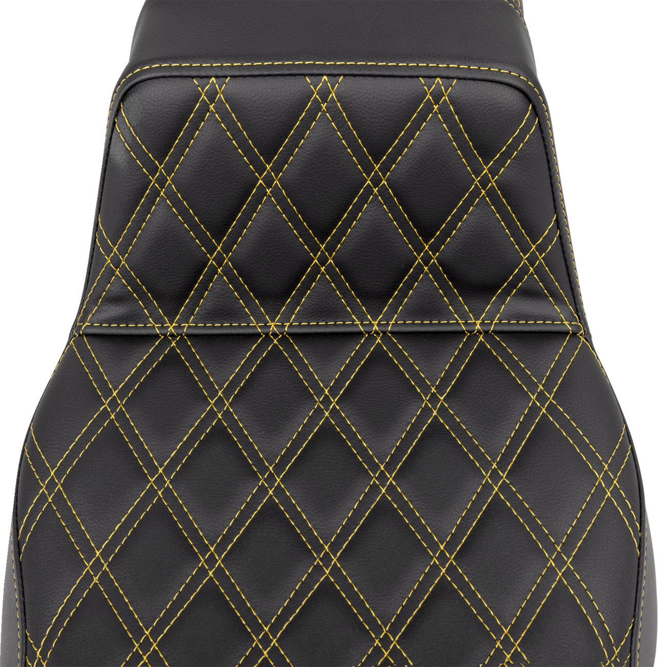 Saddlemen Step-Up Seat - Lattice Stitch - Gold Stitch - Extended Reach - FLH/FLT '08-'23