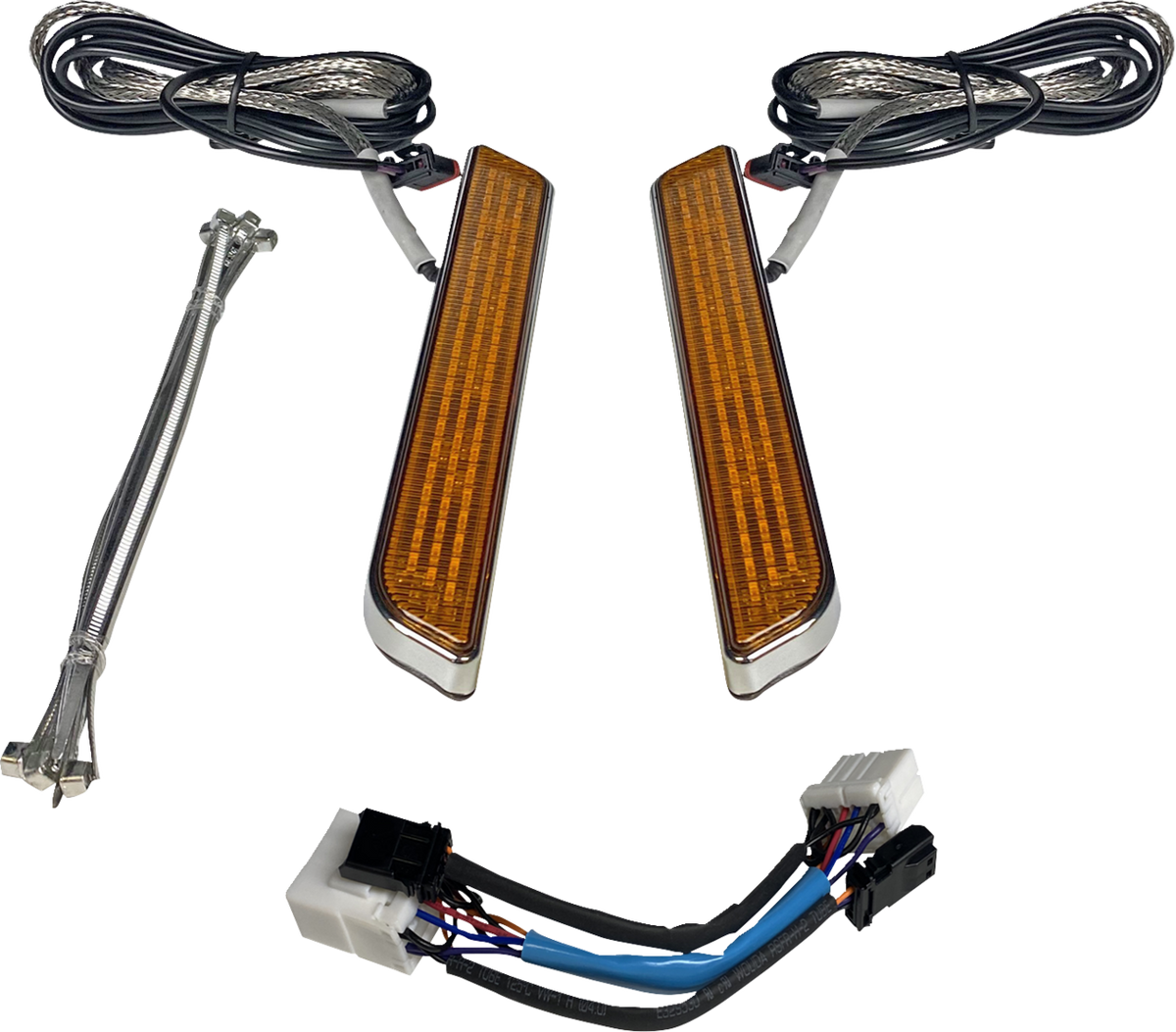 Custom Dynamics LED Fork Light - Amber - Chrome