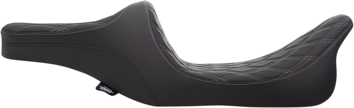 Drag Specialties Seats Predator III 2-Up Seat - Double Diamond - Silver Thread - FL '99-'07