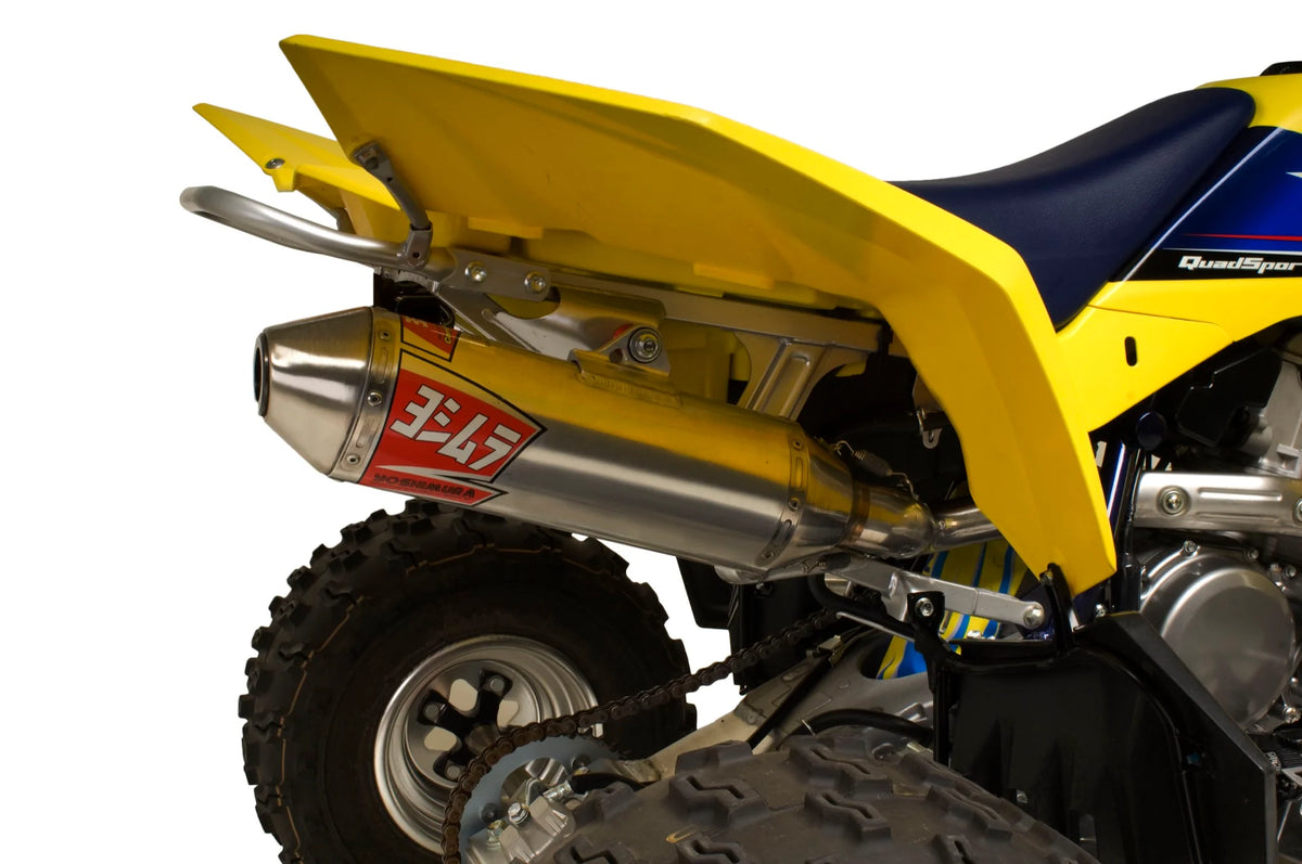 Yoshimura SUZUKI/KAWASAKI LTZ400 03-14 RS-2 Stainless Slip-On Exhaust, W/ Aluminum Muffler