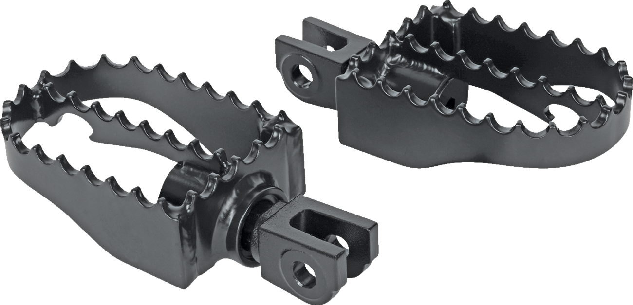 Burly Brand MX Foot Pegs - Driver - Black