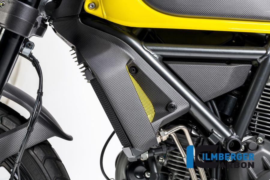 Ilmberger Carbon Radiator Cover Left Ducati Scrambler 2016 - Matte