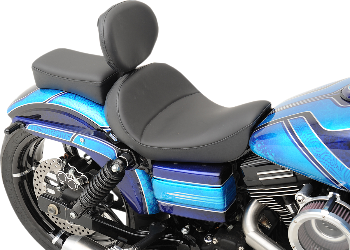 Drag Specialties Seats Solo Seat - Mild Stitched - Driver's Backrest - FXD/FLD '06-'17