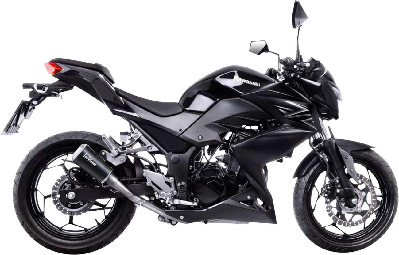 LeoVince LV-10 Slip-On Muffler - Black Stainless Steel - Ninja 300
