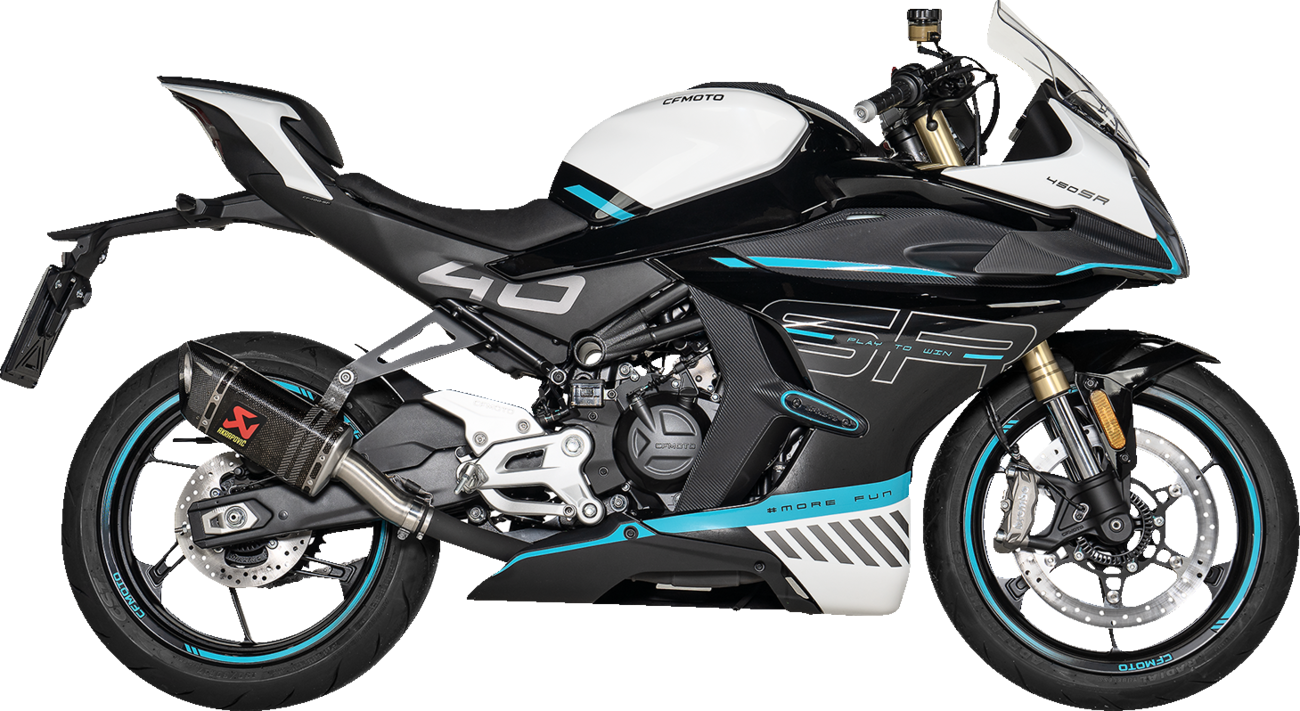 Akrapovic Slip-On Line Muffler - Carbon Fiber - CFMOTO 450sr/Nk