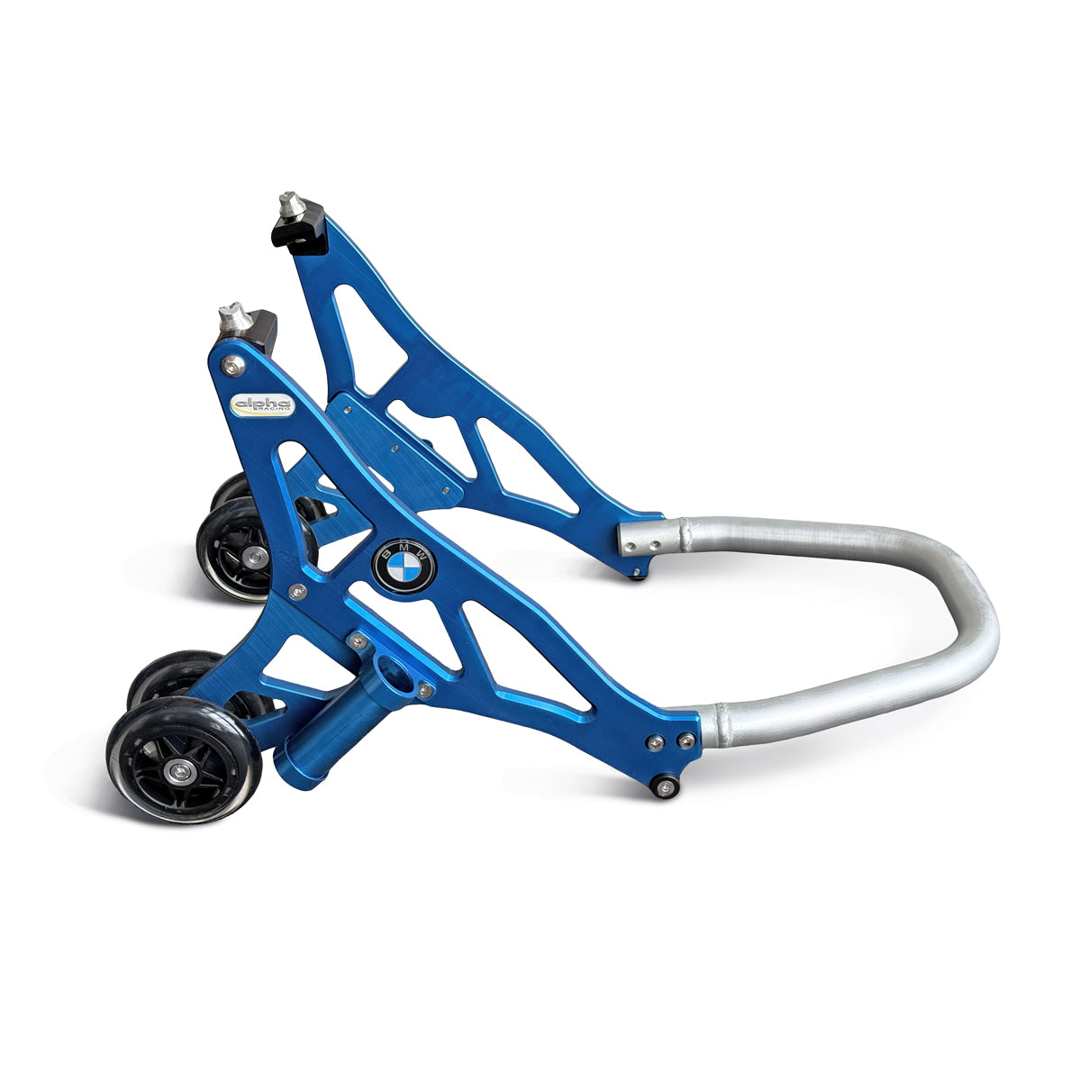 Front paddock stand, blue