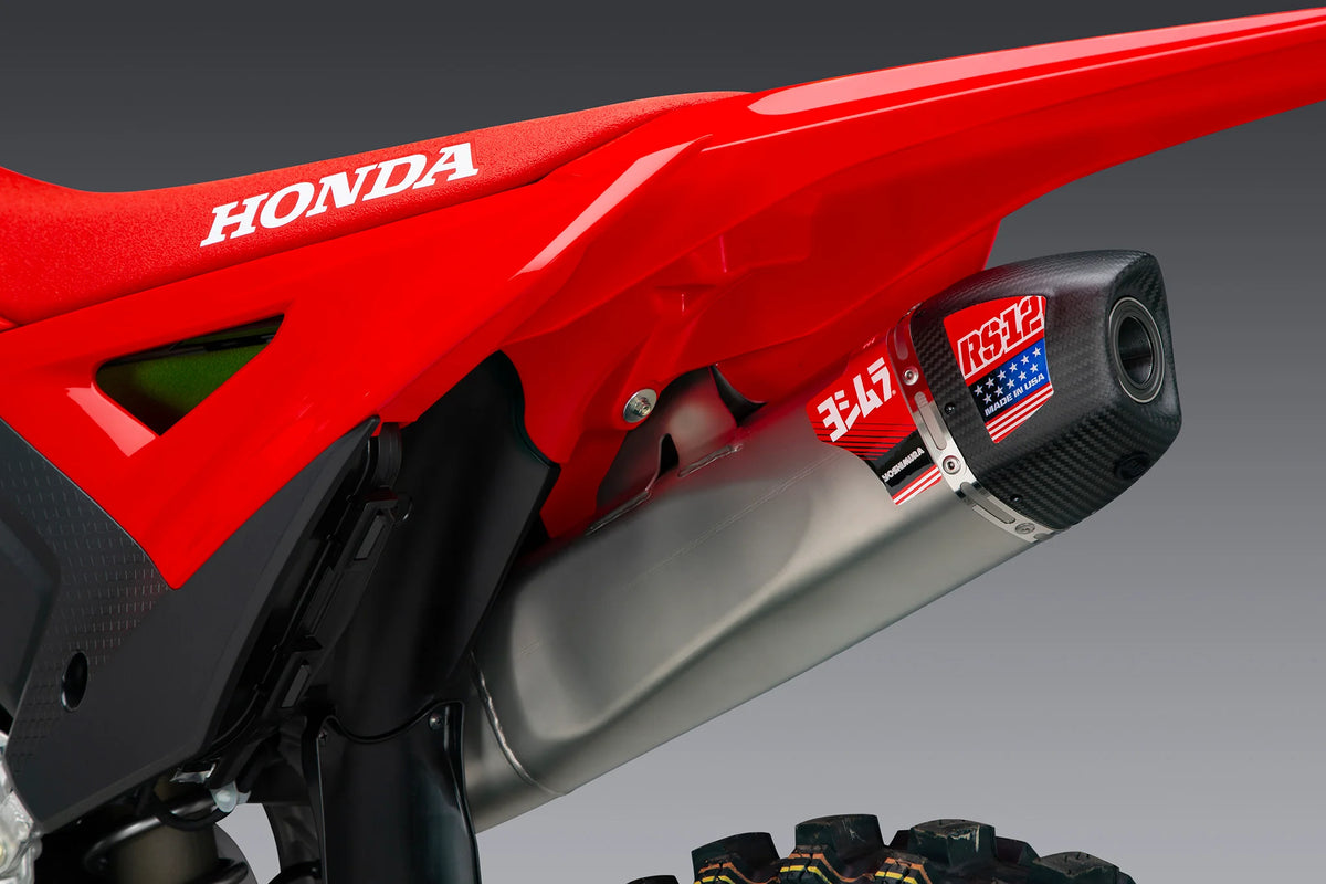 Yoshimura CRF450R/RX 25-26 RS-12 Stainless Full Exhaust, W/ Stainless Muffler