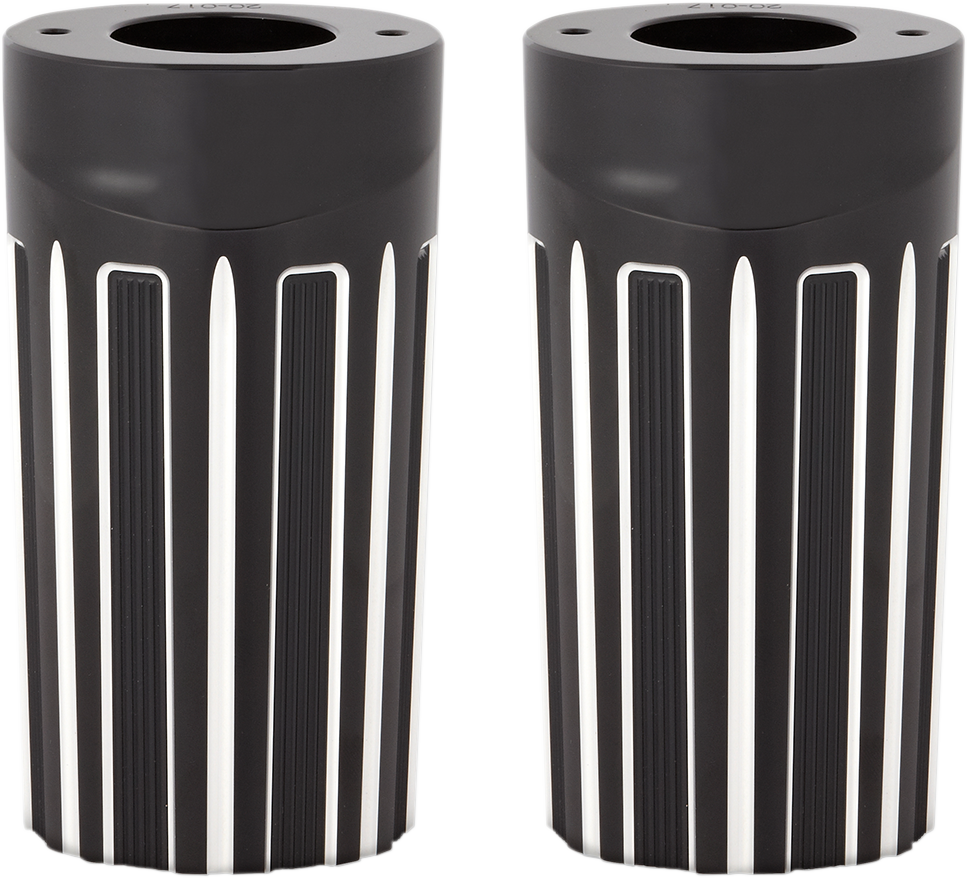 Arlen NESS Fork Boot Covers - Black Anodized - 10-Gauge - FLHT