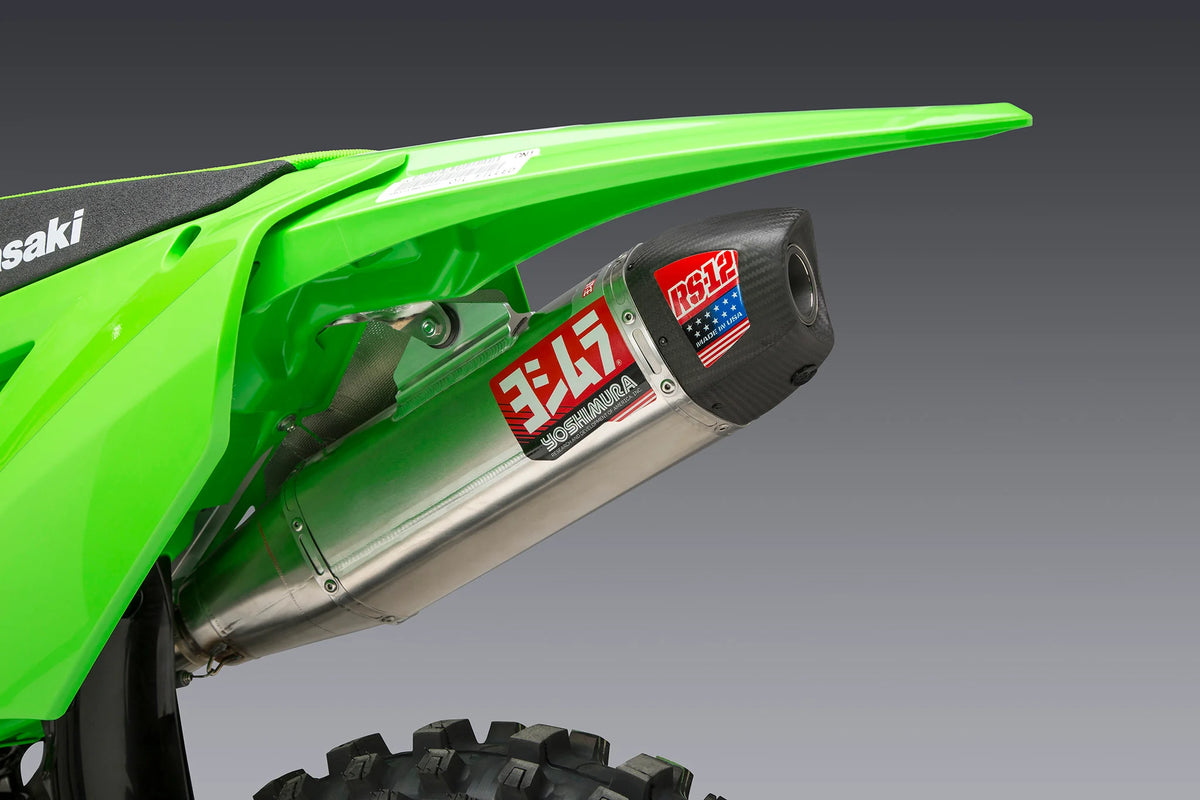Yoshimura KX250/X 21-24 RS-12 Stainless Full Exhaust, W/ Aluminum Muffler