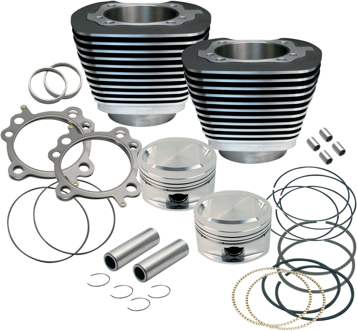 S&S Cycle 95" Big Bore Cylinder Kit - Wrinkle Black - Twin Cam