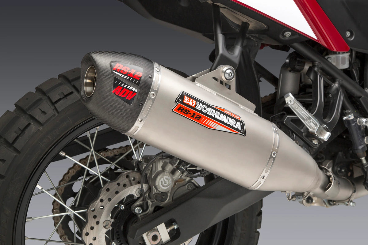 Yoshimura TENERE 700 21-26 RS-12 Stainless Full Exhaust, W/ Stainless Muffler
