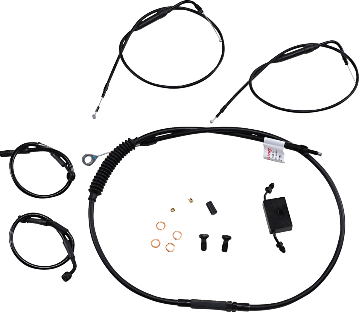 Burly Brand Extended Handlebar Cable And Brake Line Kit For Sportsters With ABS - Clubman Handlebars