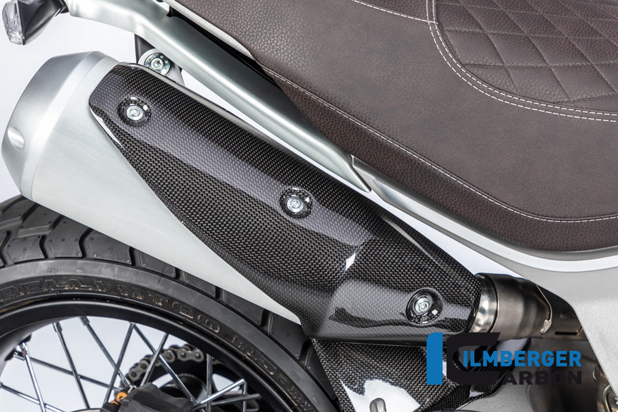 Ilmberger Carbon Exhaust Protection Right Ducati Scrambler 1100 From 2017 - Gloss / Plain