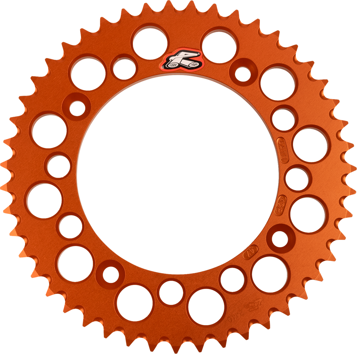 Renthal Rear Sprocket - Aluminum - 47 Tooth - Orange - Gas Gas/Husqvarna/KTM