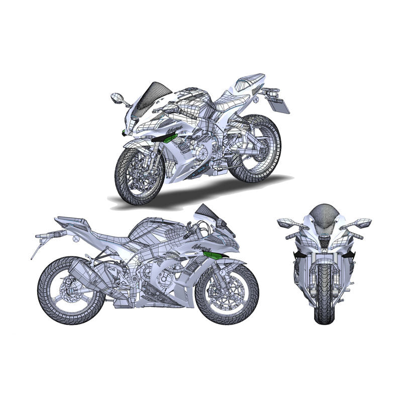 Puig Downforce Spoiler Aero Winglets for Kawasaki ZX10R ZX10RR