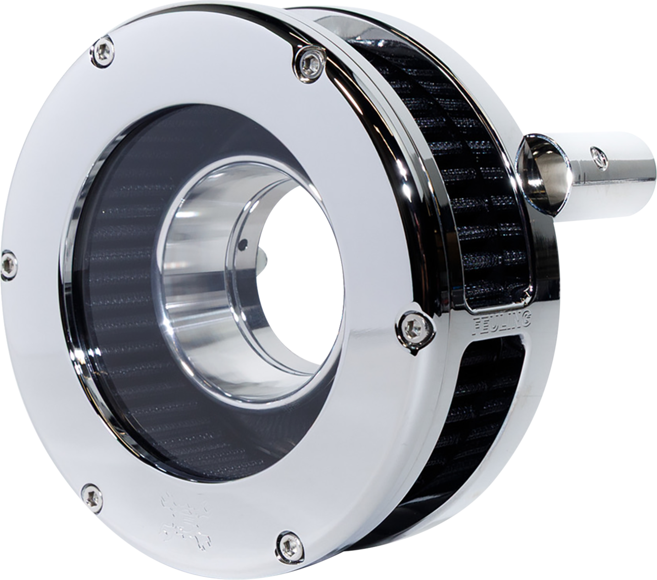 Feuling Parts Slim BA Air Cleaner Kit - Chrome/Clear - Black Filter - Twin Cam