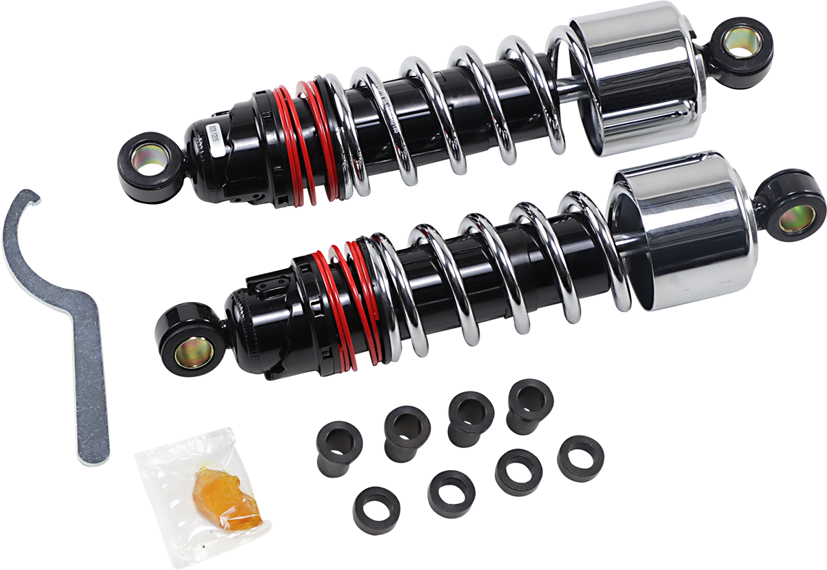 Burly Brand Slammer Plus Shocks - 10.5" - Chrome - XL