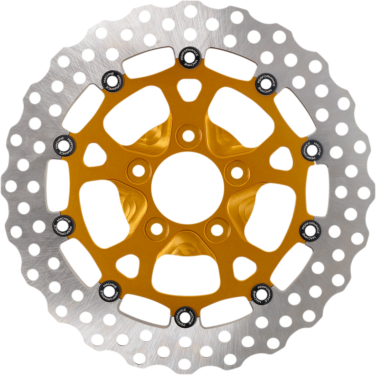 Performance Machine (PM) Dominator Rotor - Front - 11.8" - Gold