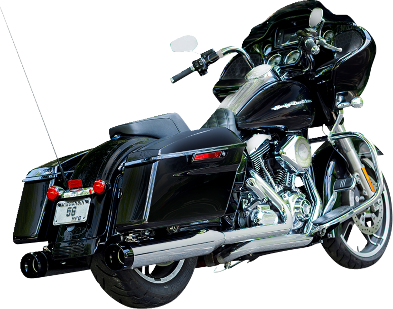 S&S Cycle 4-1/2" MK45 Performance Mufflers - Black With Black Thruster