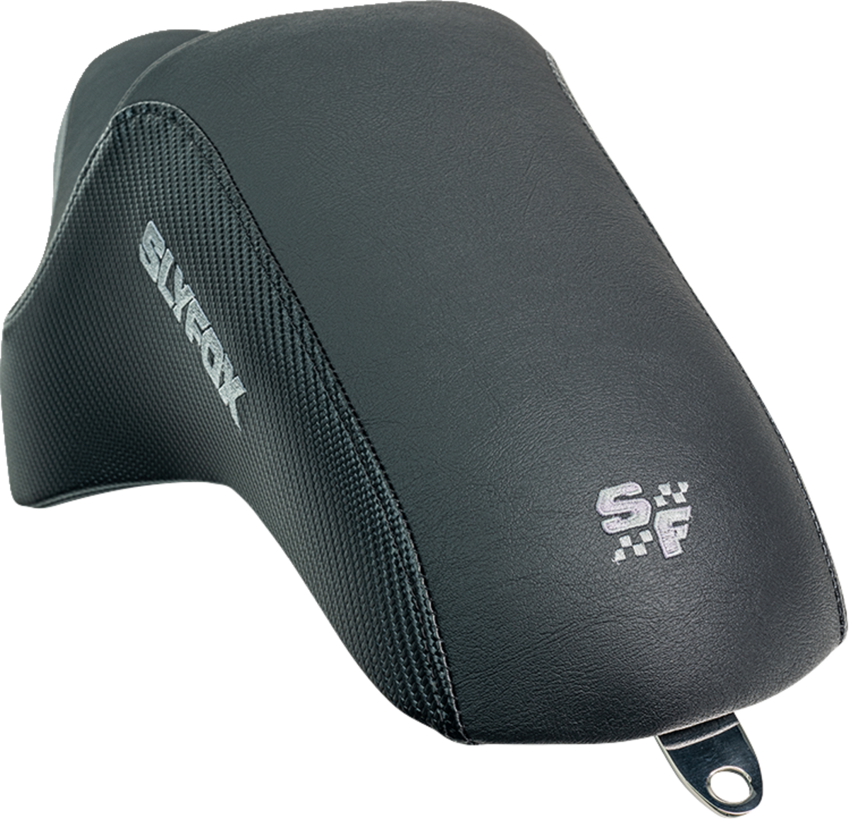 Slyfox Drifter Seat - Gray Logo - Black Vinyl W/ Slipstop - Carbon Fiber - XL '04-'22