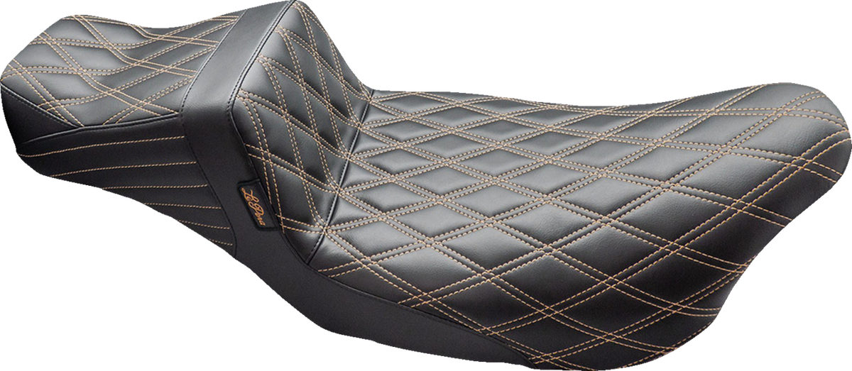 Le Pera Tailwhip Daddy Long Legs Seat - Double Diamond W/ Chestnut Thread - FLH/FLT '08-'24
