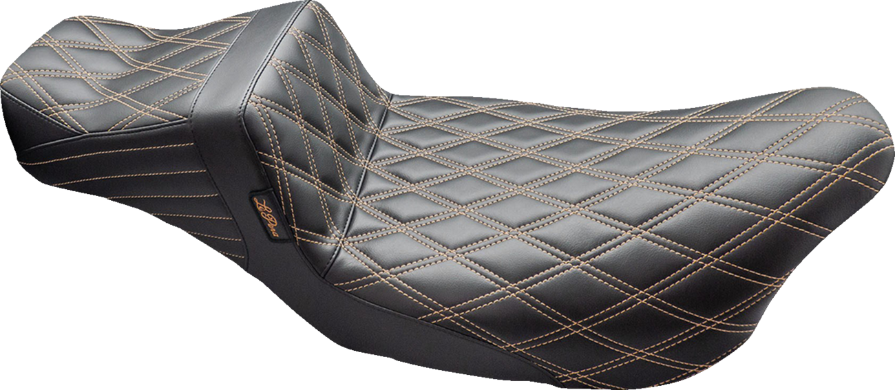 Le Pera Tailwhip Daddy Long Legs Seat - Double Diamond W/ Chestnut Thread - FLH/FLT '08-'24