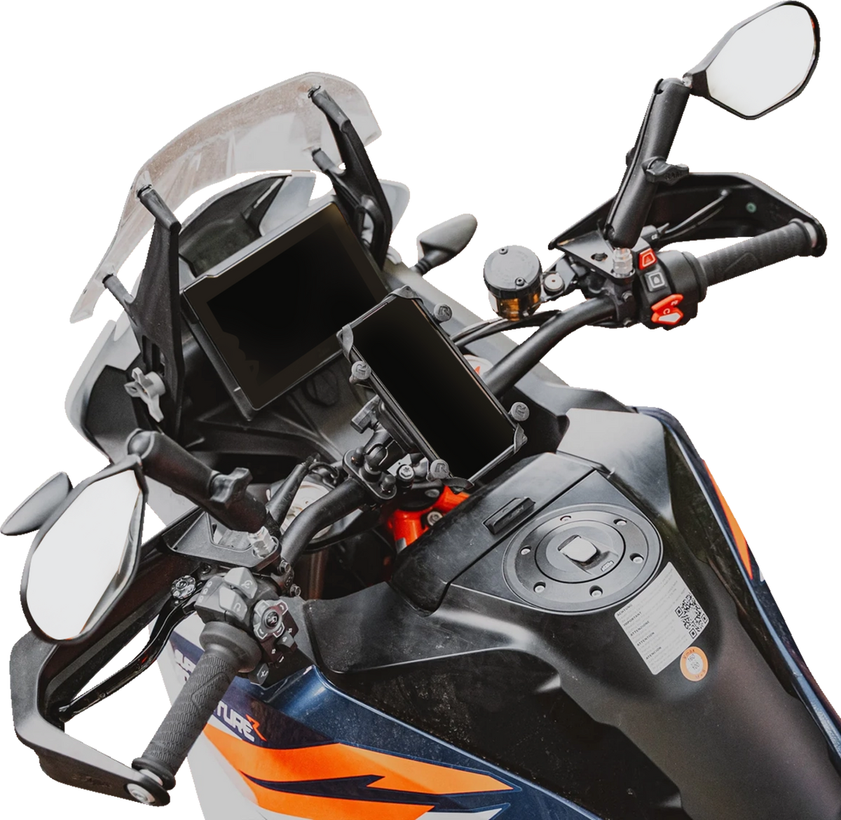 RAM Mounts Tough-Mirror™ - Side View - Oval - Black - Left/Right With Ball