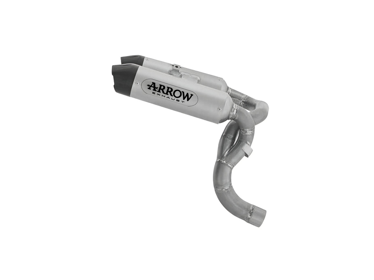 77004PR Round-Sil Titanium Racing Slip Ons (Right &amp; Left) With Carbon End Cap