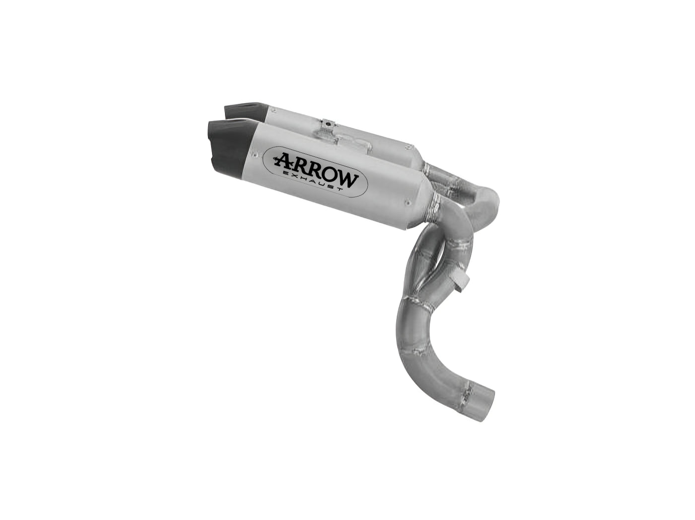 77004PR Round-Sil Titanium Racing Slip Ons (Right & Left) With Carbon End Cap