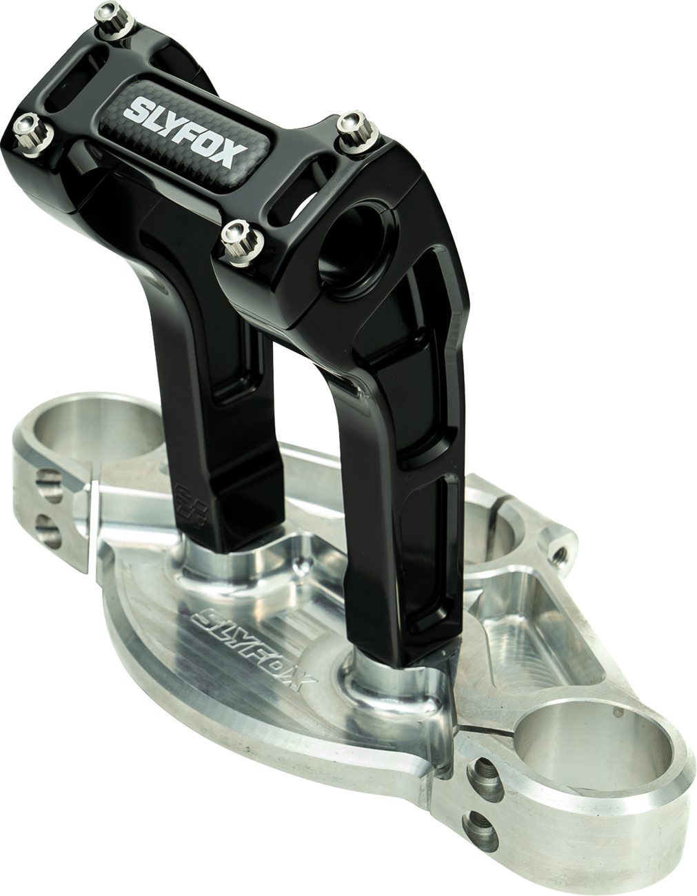 Slyfox Handlebar Riser Kit - Pullback - 1" Clamping - 6" Rise - Black