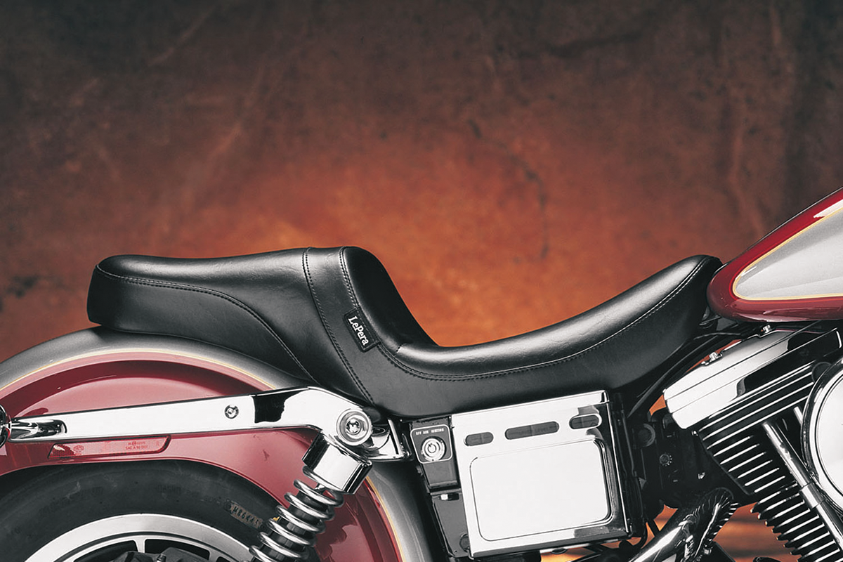 Le Pera Daytona 2-Up Seat - Without Backrest - Smooth - Black - Dyna '06-'17