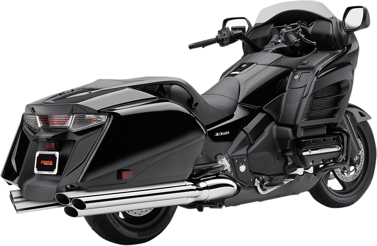 Cobra 6-Into-6 Slip-On Mufflers - Chrome