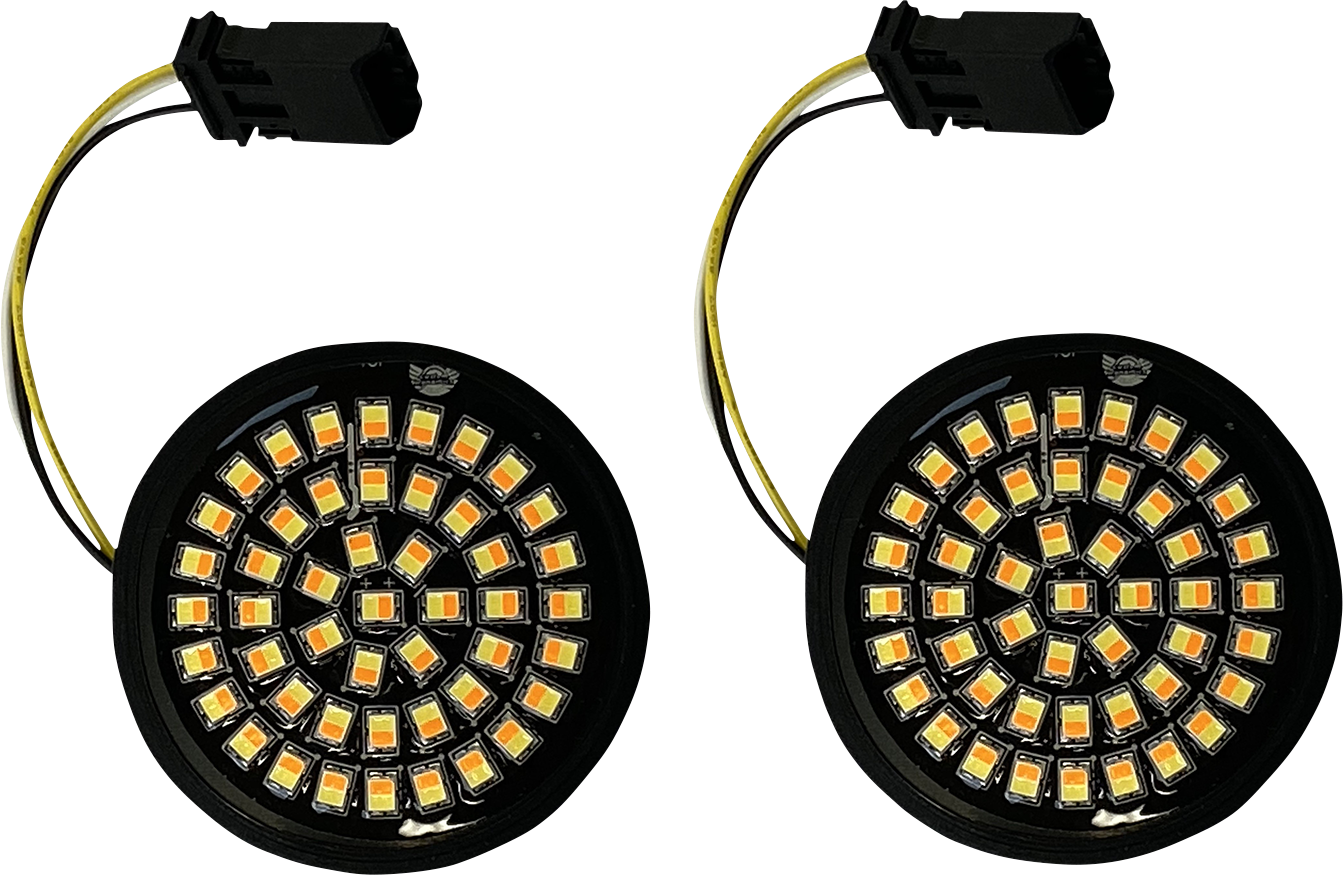 Custom Dynamics LED Turn Signal Insert - Amber/White - CVO