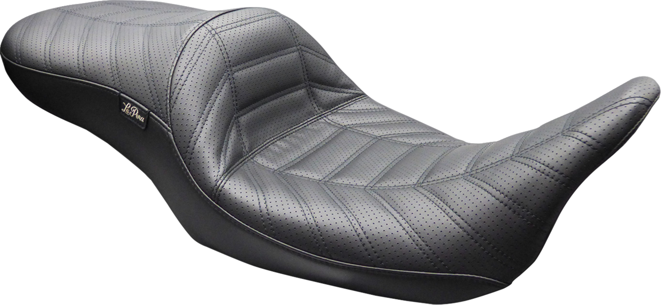Le Pera Maverick Seat - Without Backrest - Indy Stitch - Black - FLT/FLH '08-'25