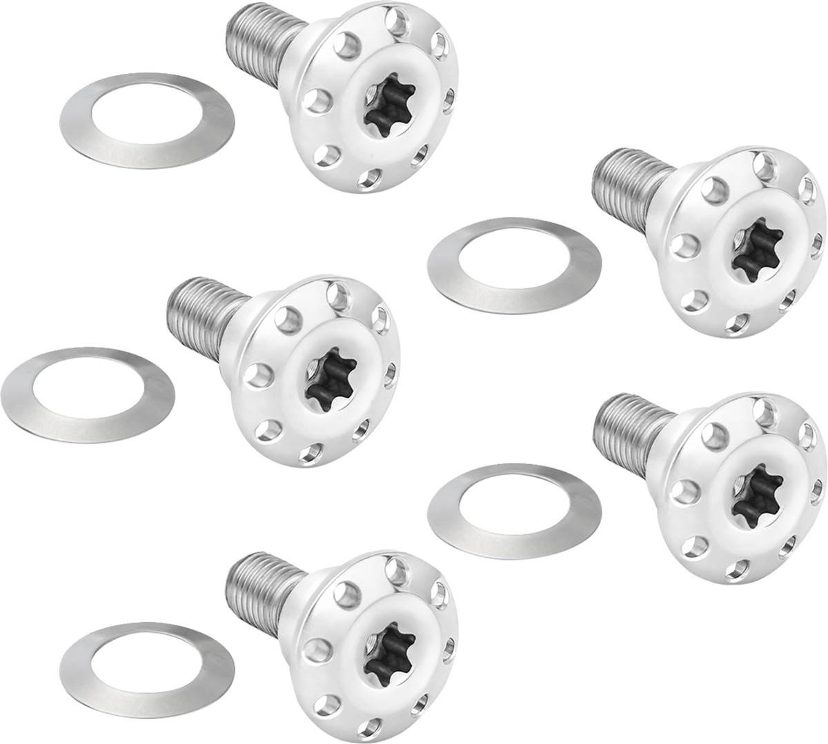 Arlen NESS Bolt Kit - Holeshot/Front/Floating/Brake Rotor - Spoke Mount - Polished - 5 Pack