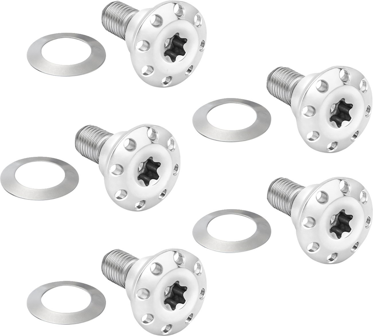 Arlen NESS Bolt Kit - Holeshot/Front/Floating/Brake Rotor - Spoke Mount - Polished - 5 Pack