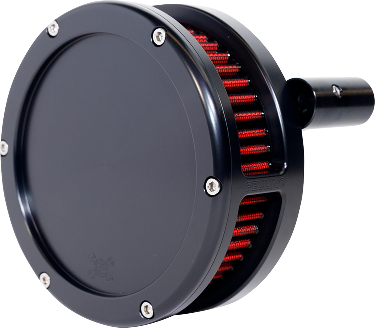Feuling Parts Slim BA Air Cleaner Kit - Black - Red Filter - '08-'17 Twin Cam