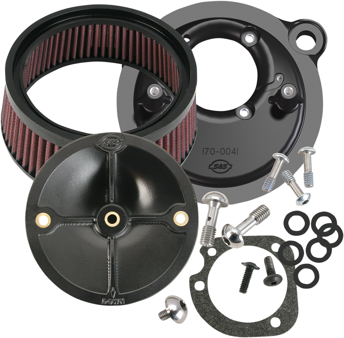 S&S Cycle Super Stock™ Stealth Air Cleaner Kit - Black