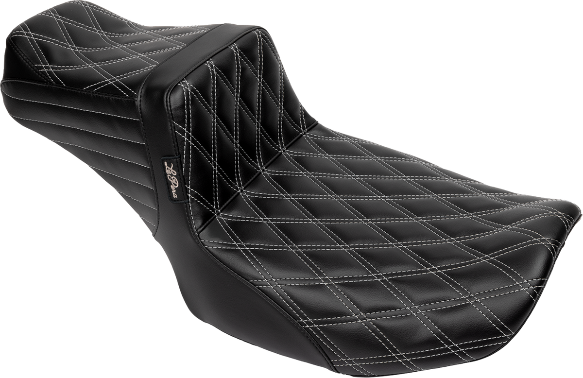 Le Pera Tailwhip Daddy Long Legs Seat - Gray Double Diamond Stitch - FLH/FLT '23-'25