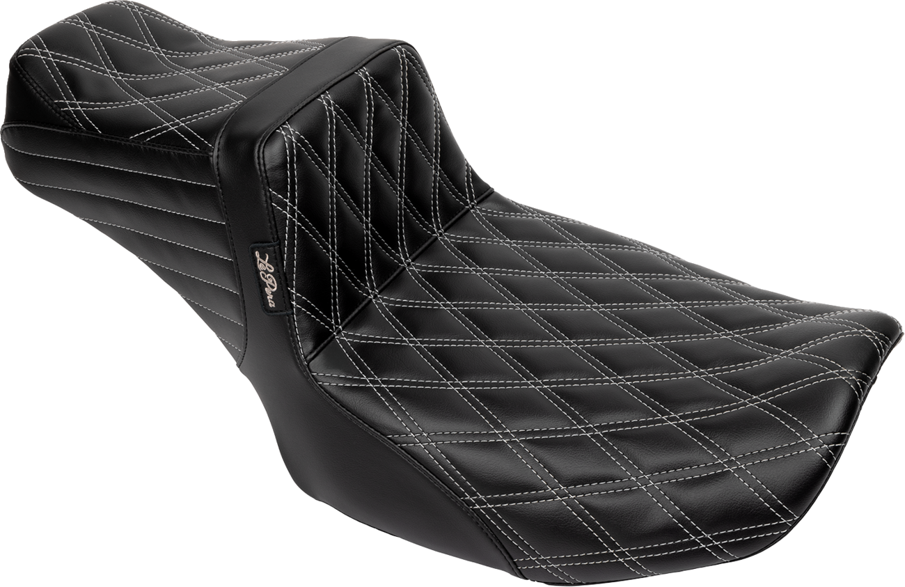 Le Pera Tailwhip Daddy Long Legs Seat - Gray Double Diamond Stitch - FLH/FLT '23-'25