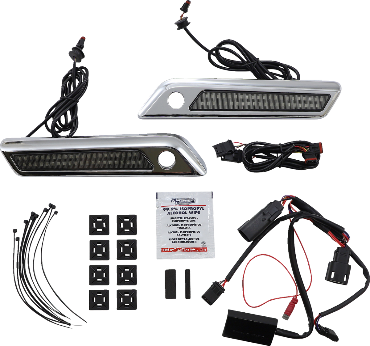 Custom Dynamics Latch Light - Saddlebag - Dual Color - Smoke - Chrome