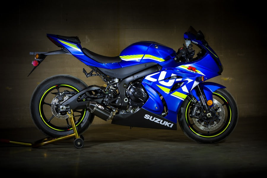 M4 Exhaust 2017 GSXR 1000 Full System with Carbon Fiber Street Slayer Muffler
