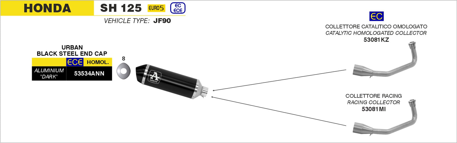 53534ANN Urban Aluminium Dark Slip On With Dark End Cap